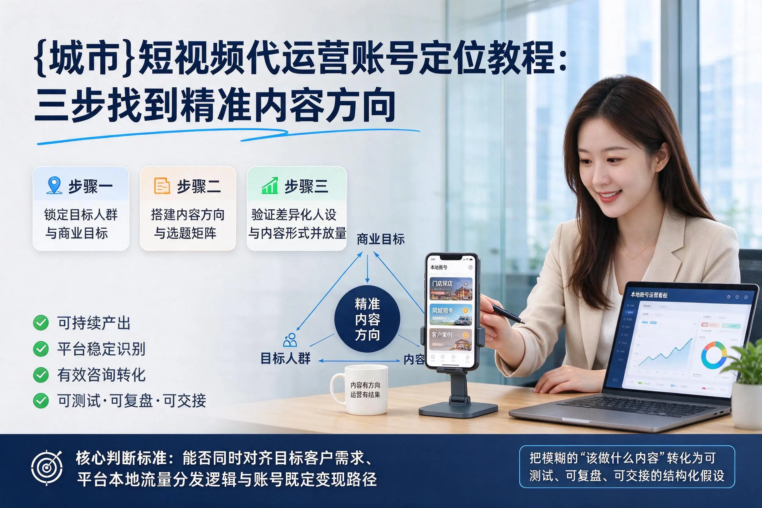 咸宁短视频代运营账号定位教程:三步找到精准内容方向
