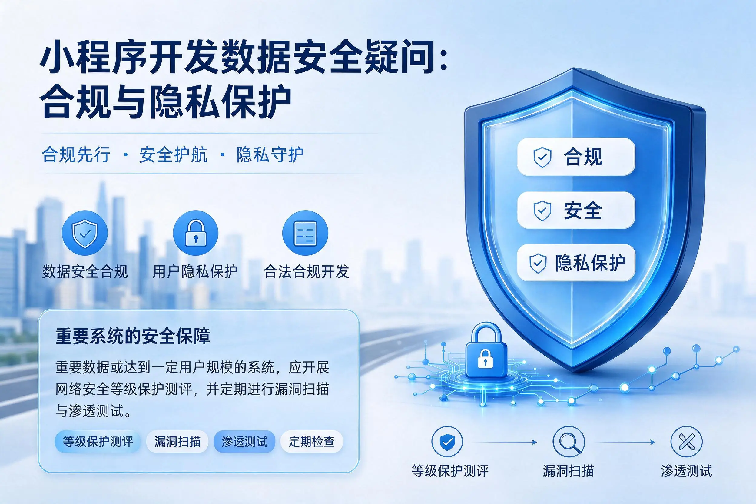 咸宁小程序开发数据安全疑问:合规与隐私保护
