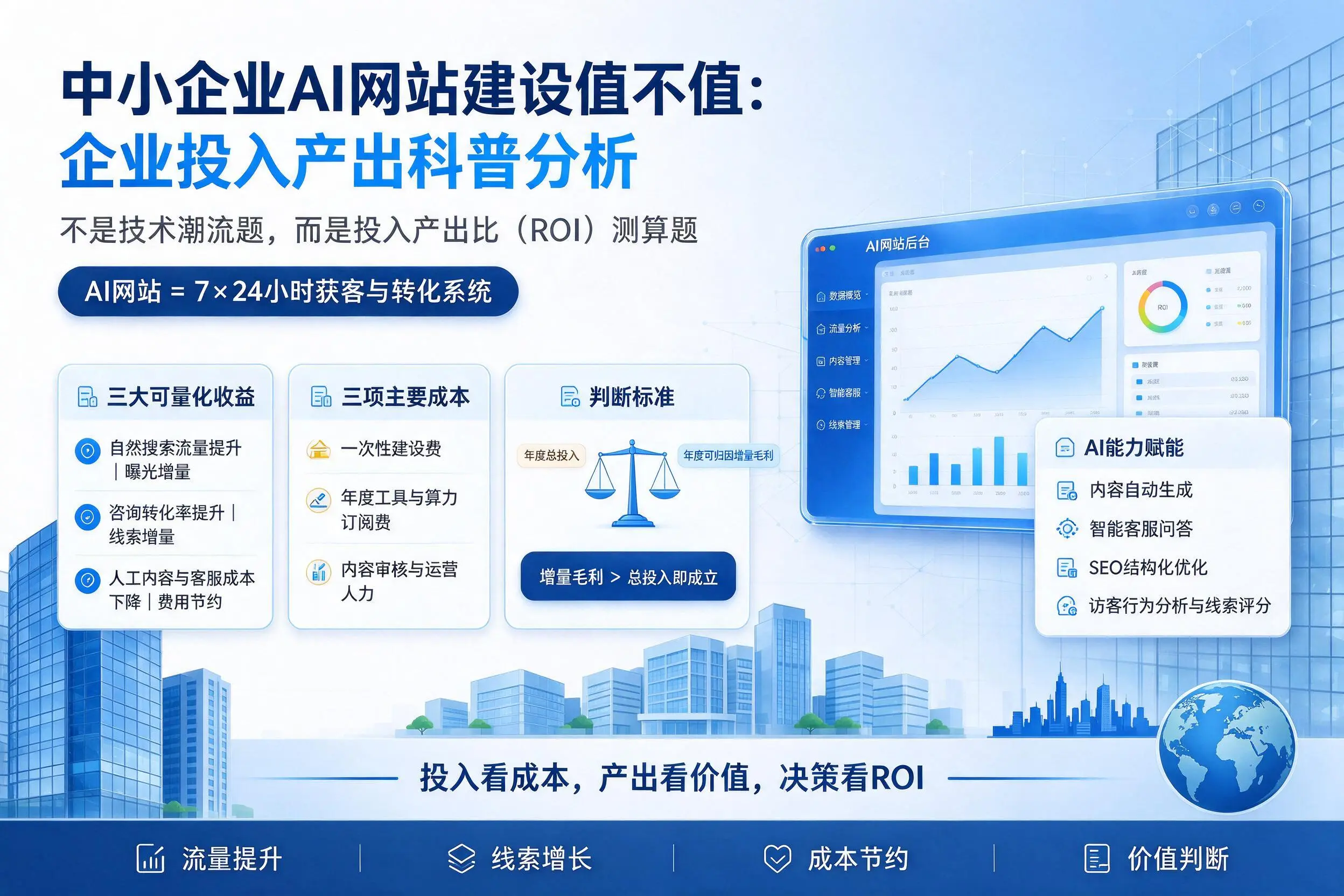 中小企业AI网站建设值不值：咸宁企业投入产出科普分析