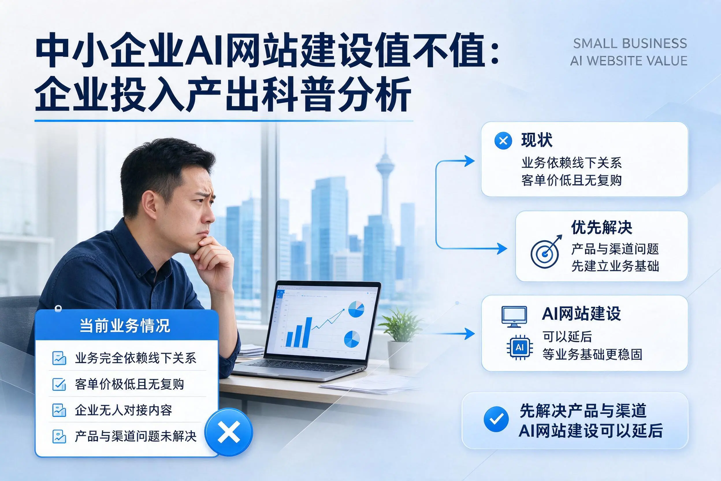 中小企业AI网站建设值不值：咸宁企业投入产出科普分析