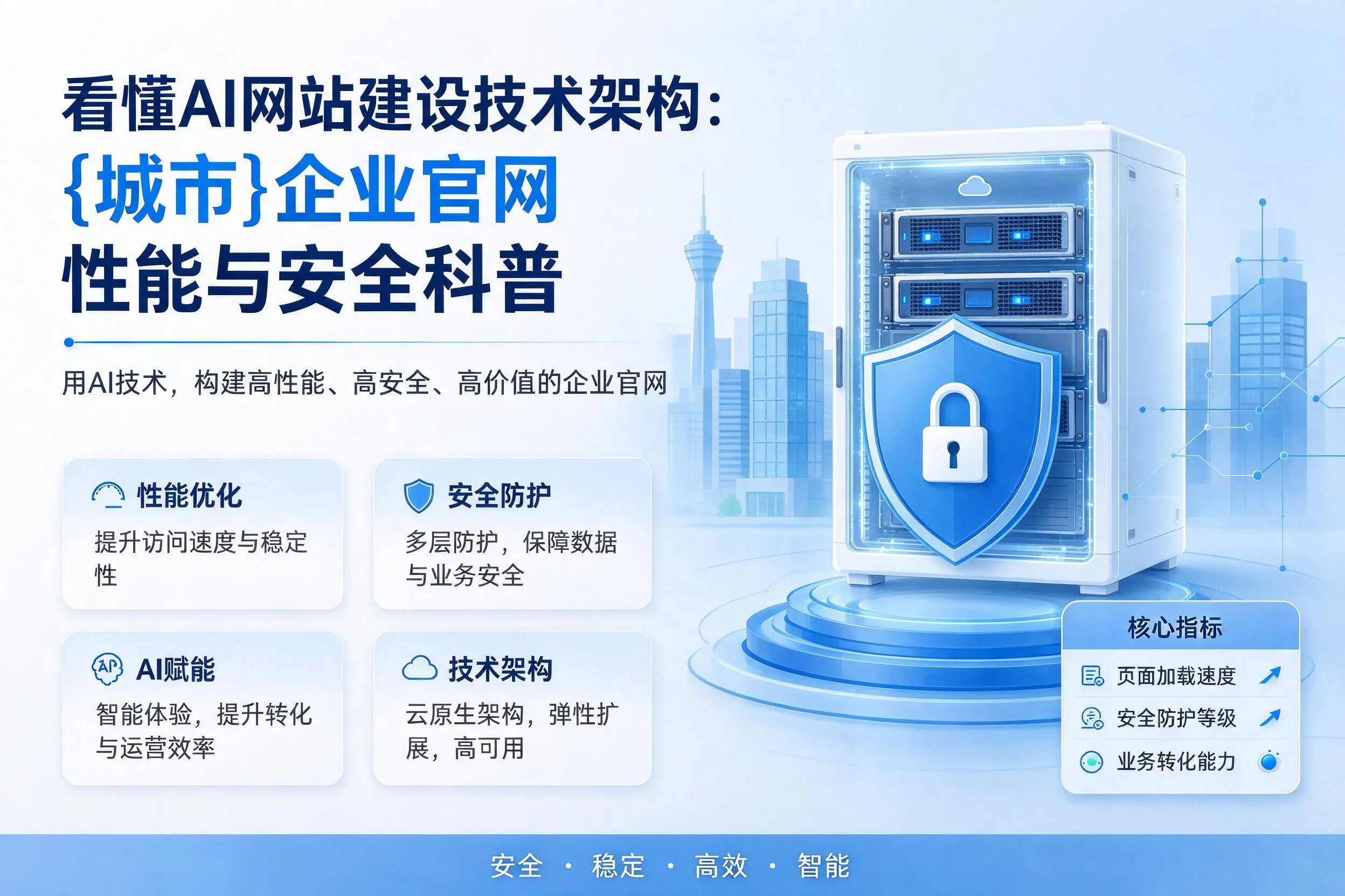 看懂AI网站建设技术架构:咸宁企业官网性能与安全科普