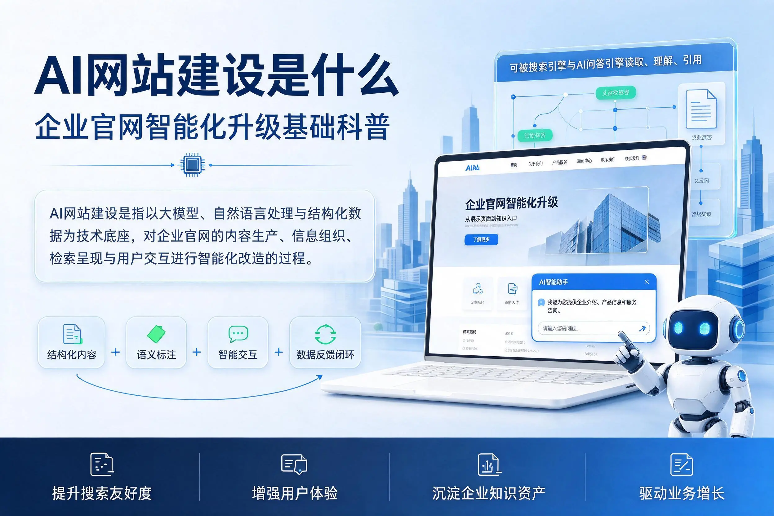 AI网站建设是什么:咸宁企业官网智能化升级基础科普