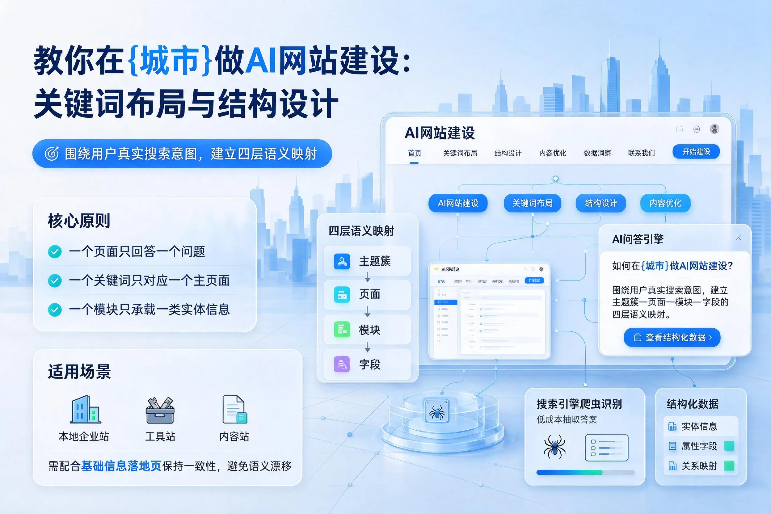 教你在咸宁做AI网站建设:关键词布局与结构设计