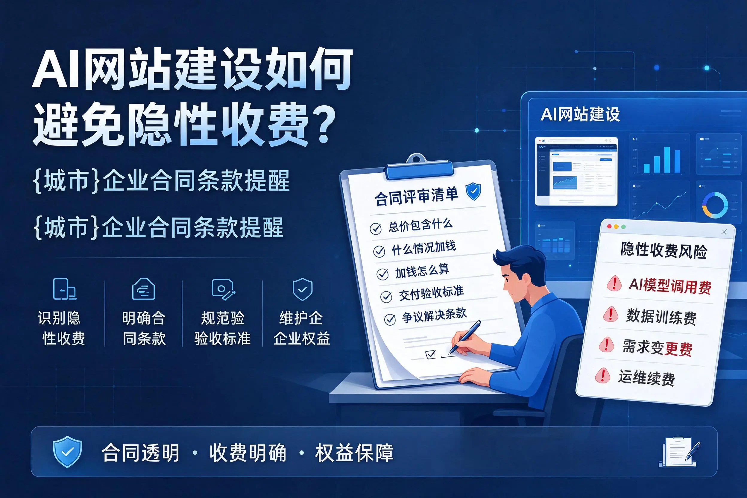 AI网站建设如何避免隐性收费?咸宁企业合同条款提醒
