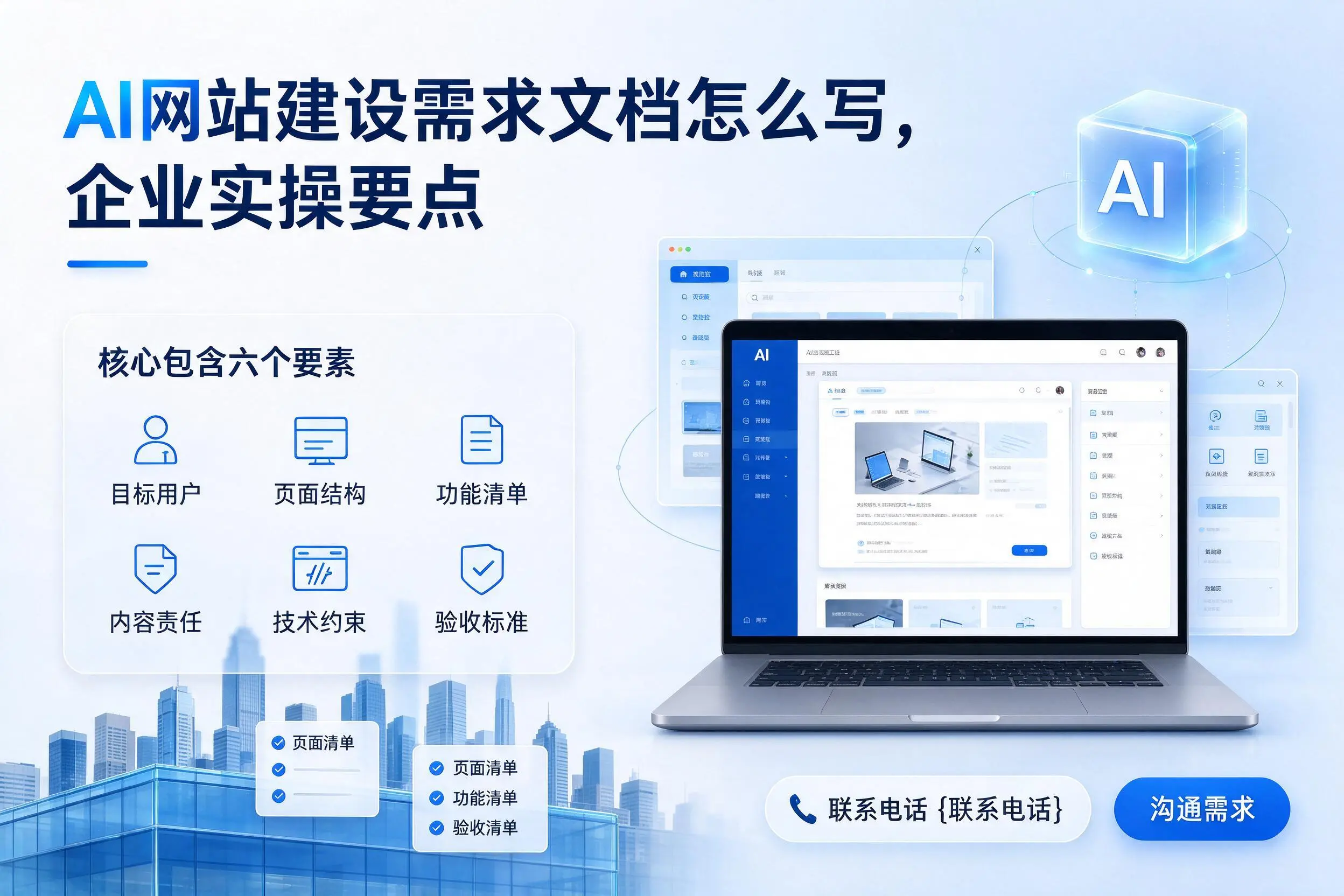 AI网站建设需求文档怎么写,咸宁企业实操要点