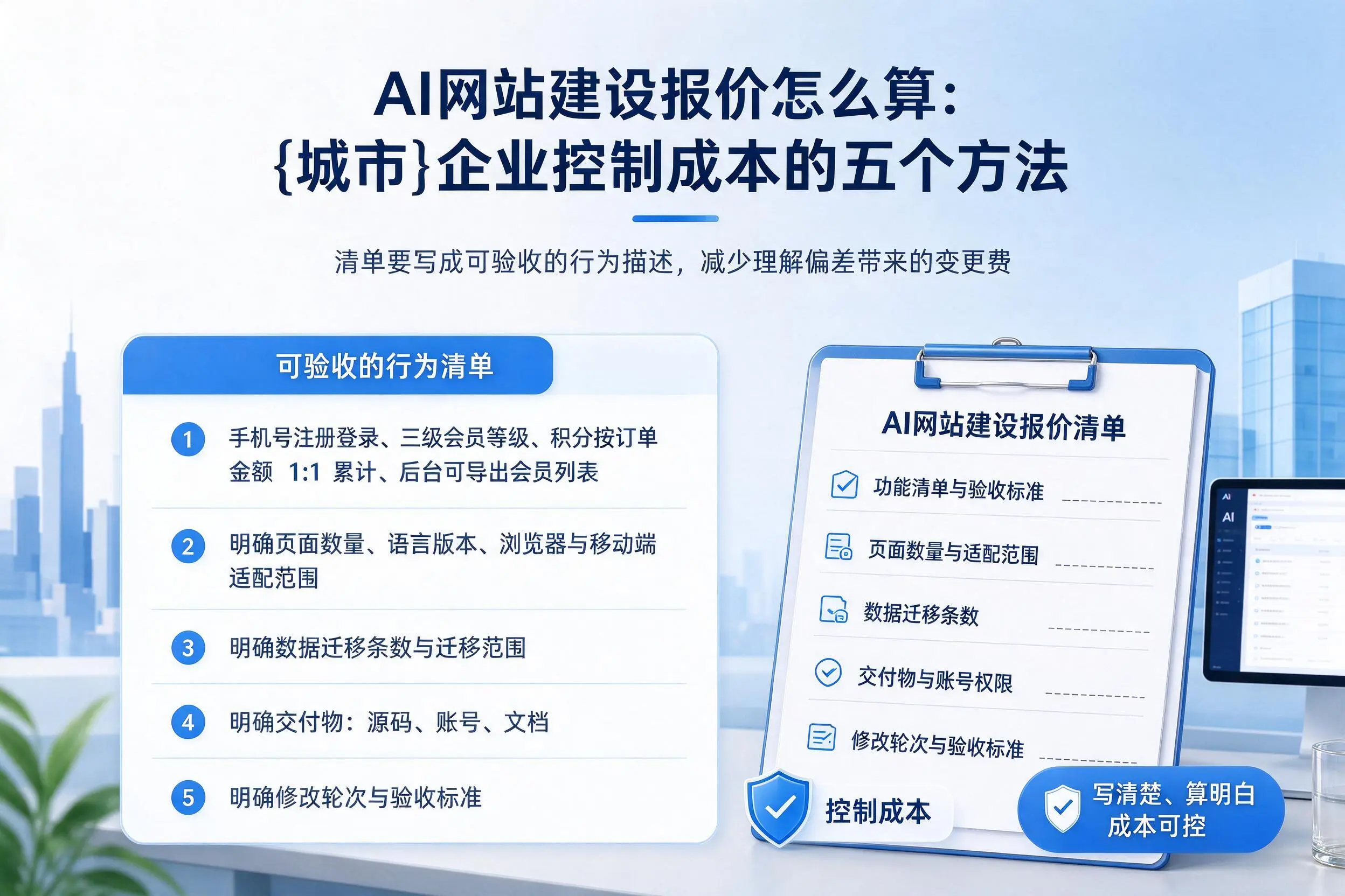 AI网站建设报价怎么算：咸宁企业控制成本的五个方法